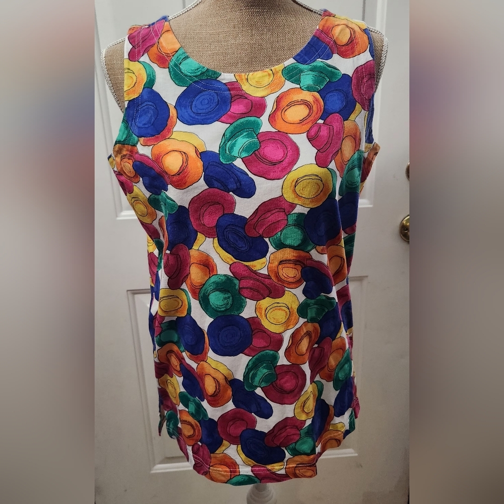 Picone Sport Multicolor Hats Sleeveless Blouse Size M